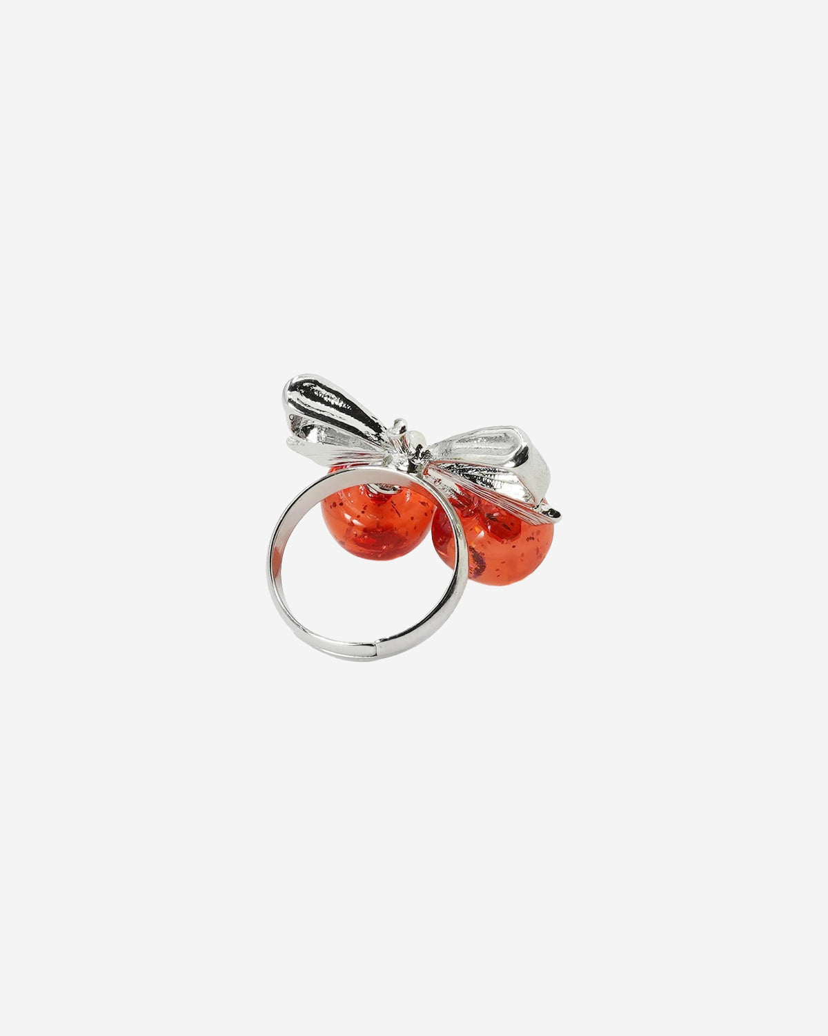 Twin Cherry Ribbon Ring