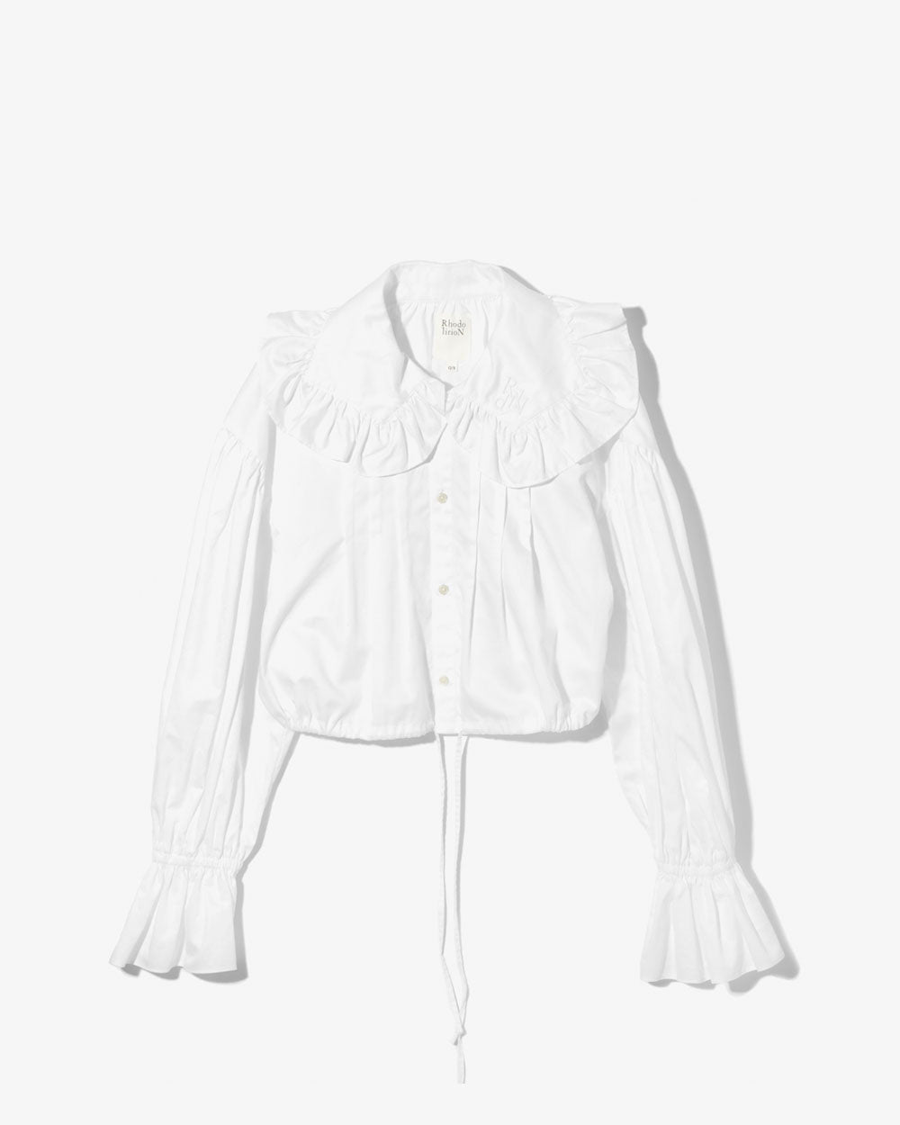 Monogram Stitch Spencer Shirt - White