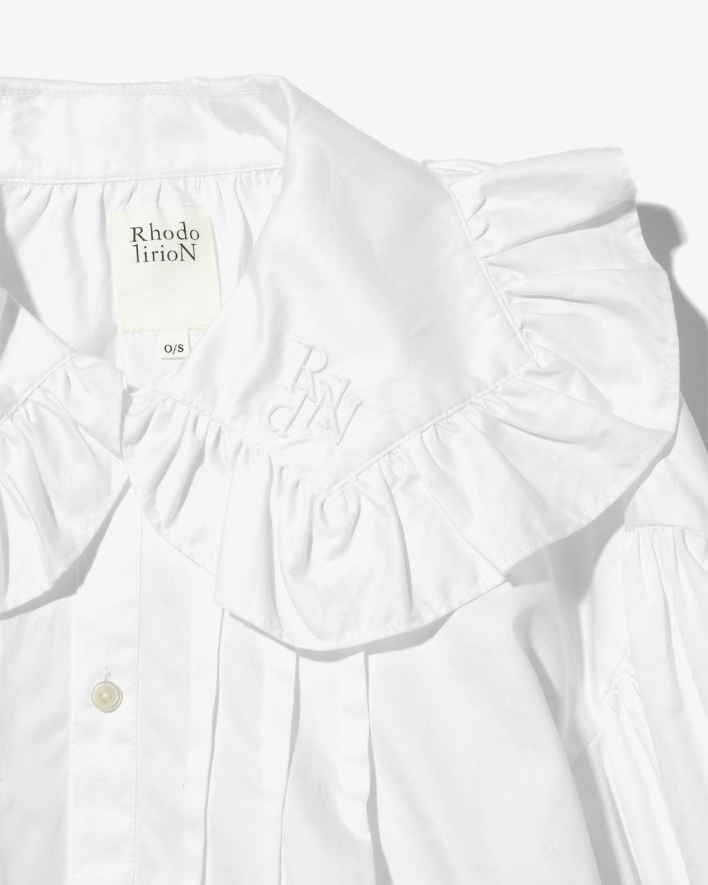 Monogram Stitch Spencer Shirt - White