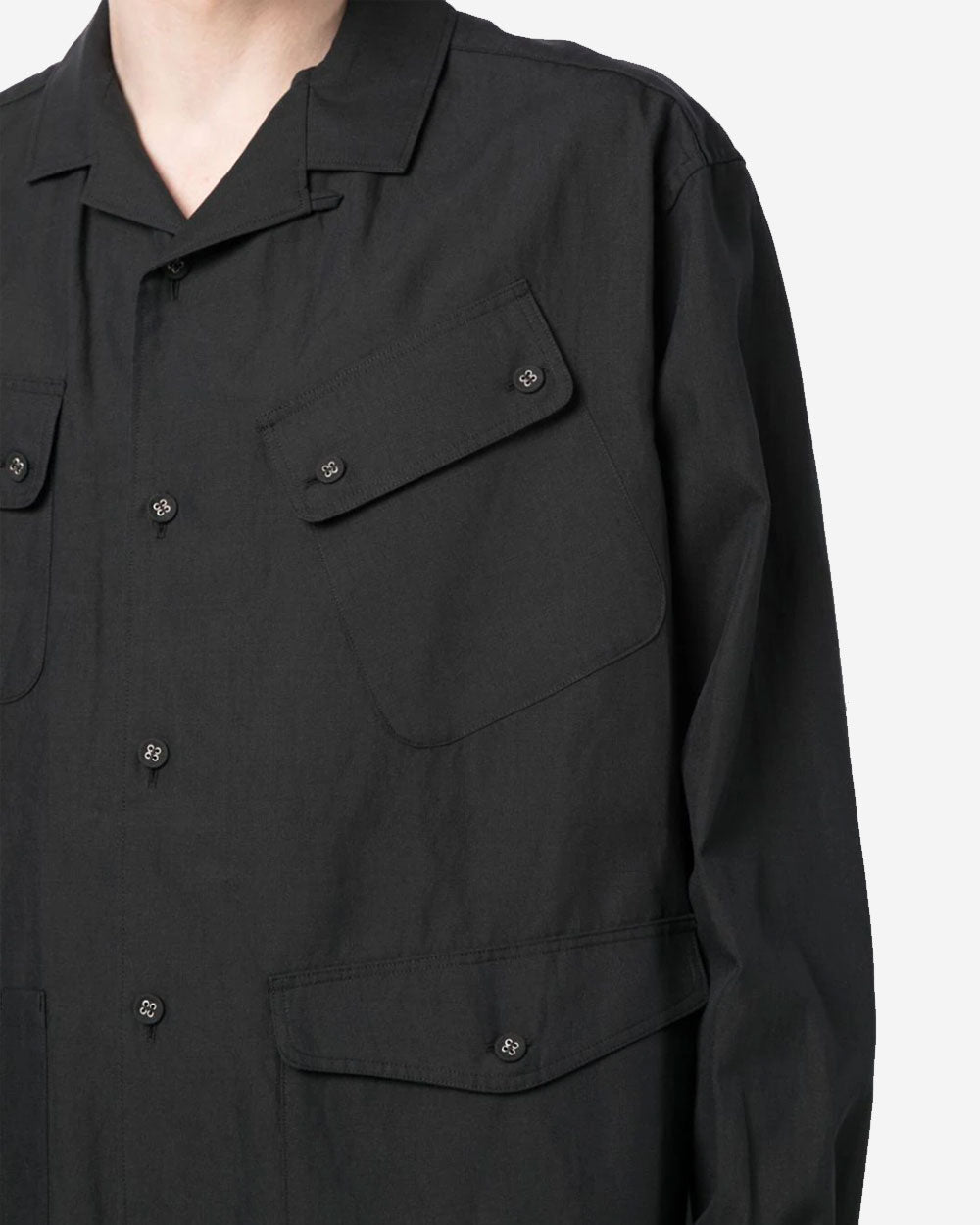 Multi Pockets Shirt - Black