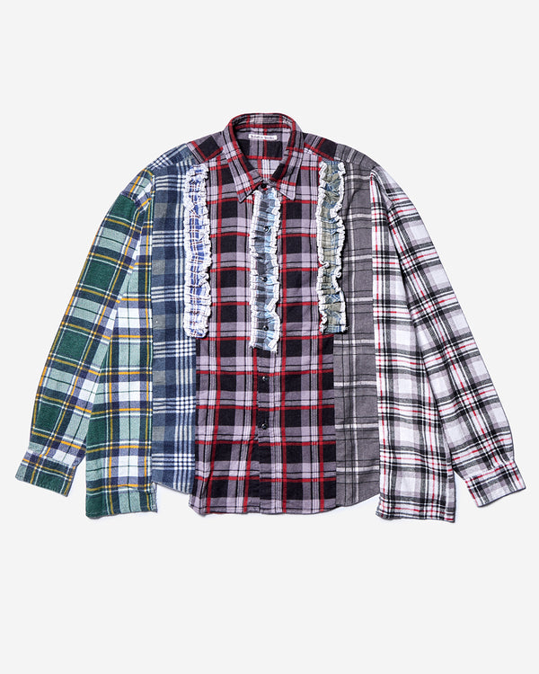 Flannel Shirt -> 5 Cuts Frill Shirt - Assorted