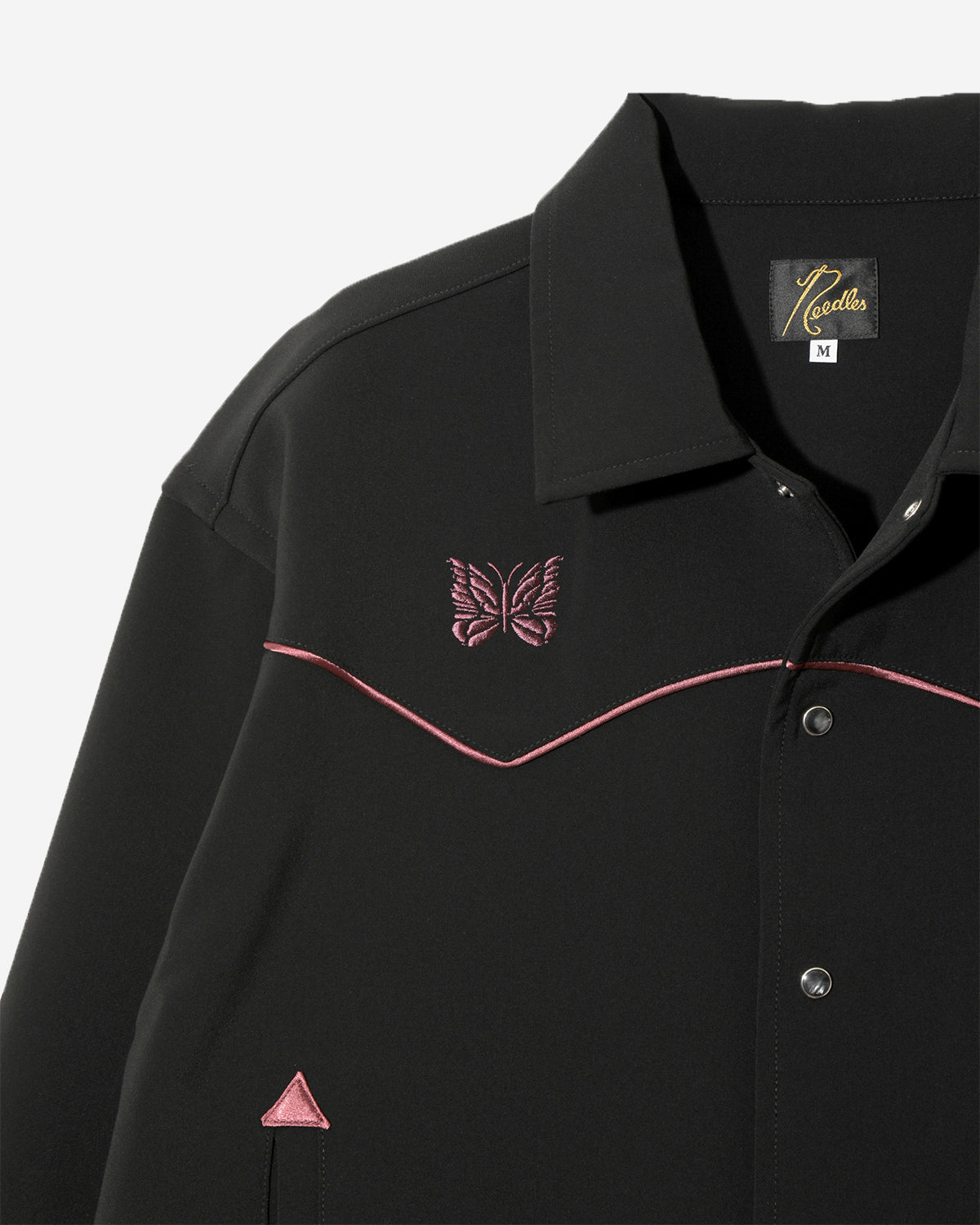 Piping Cowboy Jacket - Poly Double Cloth - Black