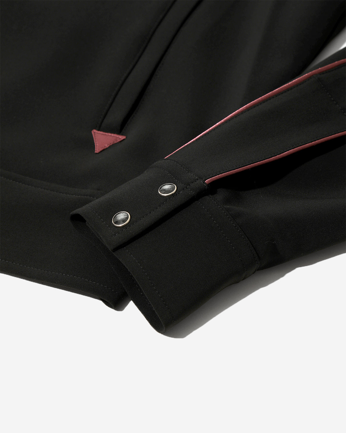 Piping Cowboy Jacket - Poly Double Cloth - Black