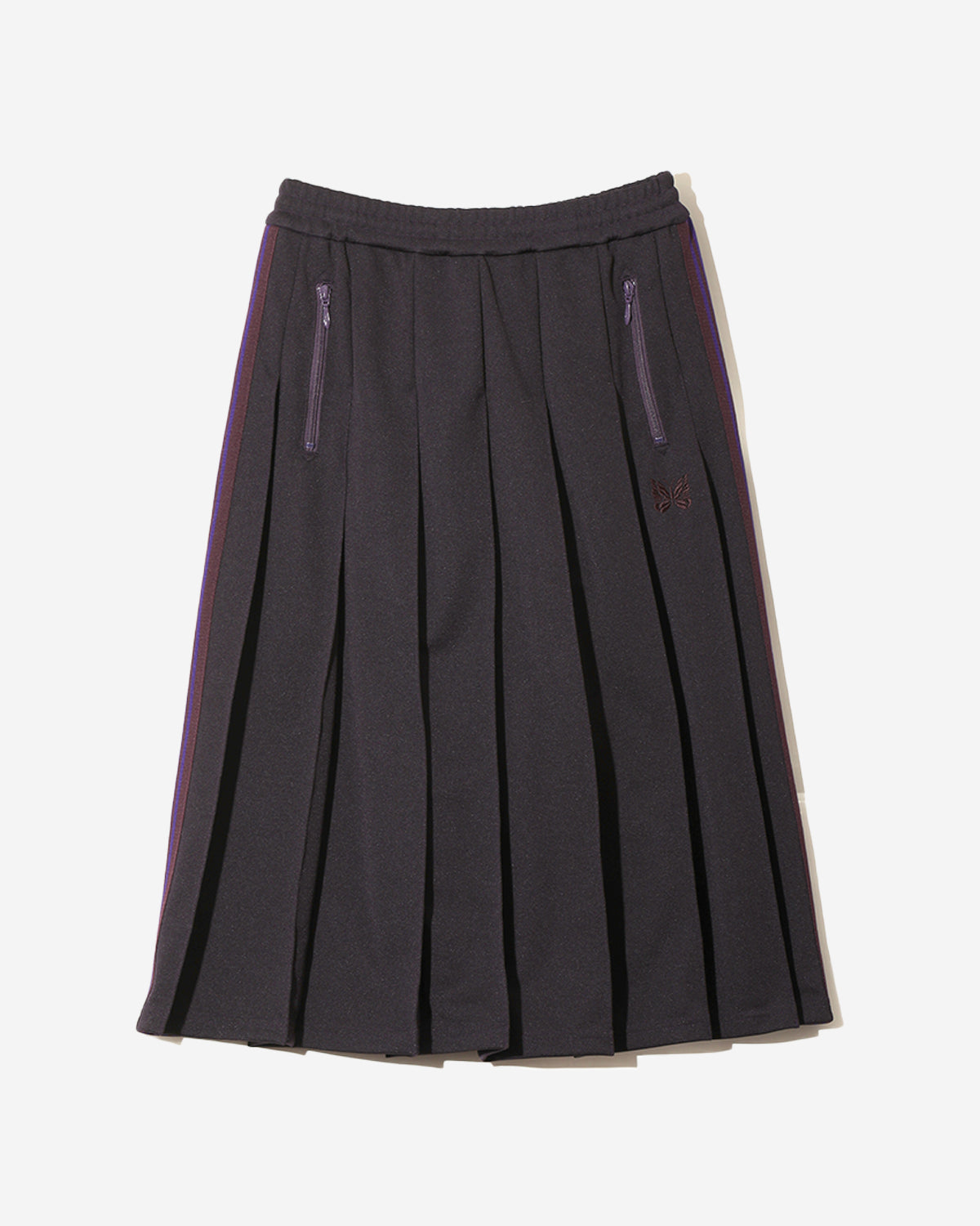 Pleated Track Skirt - Poly Smooth - Purple