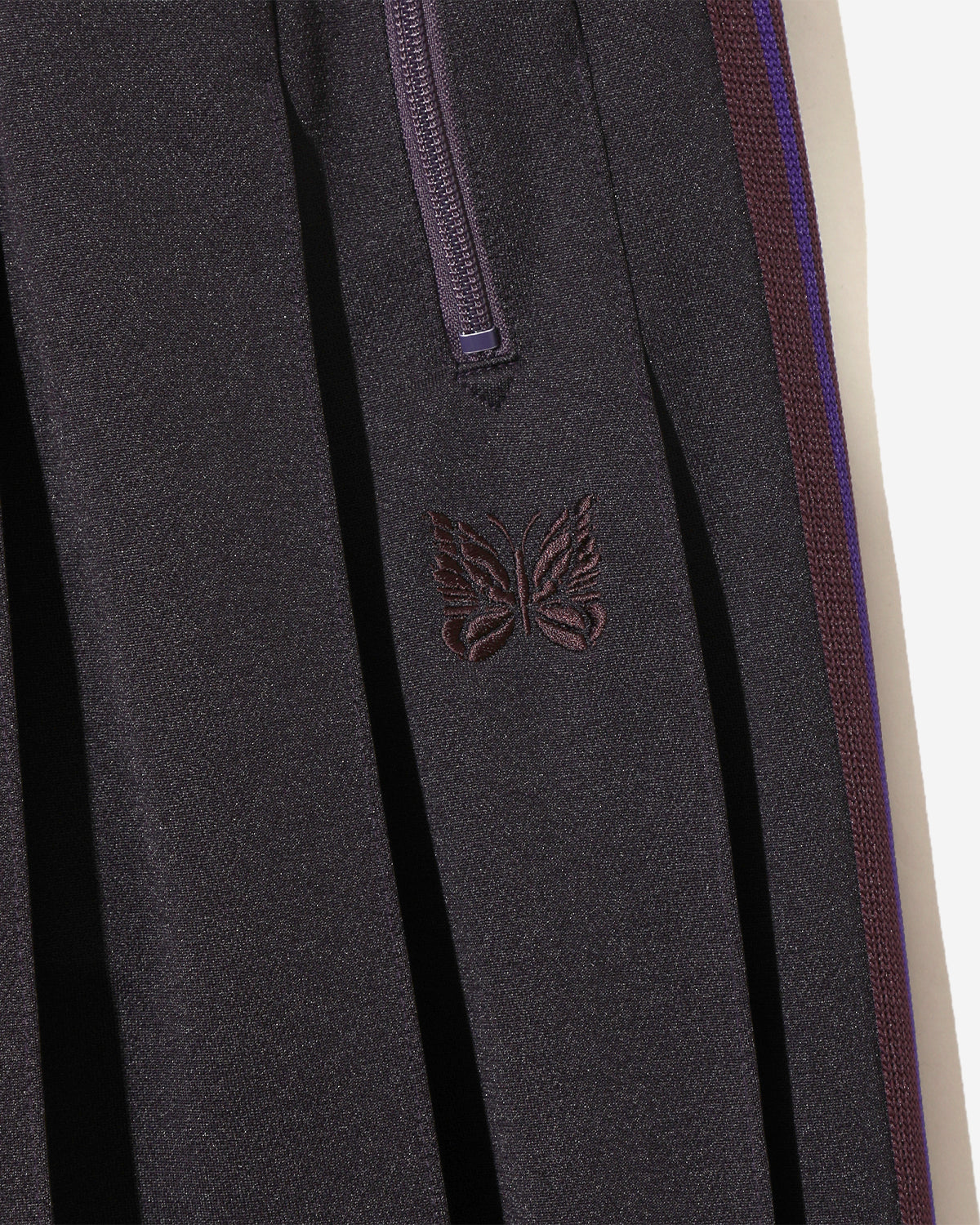 Pleated Track Skirt - Poly Smooth - Purple