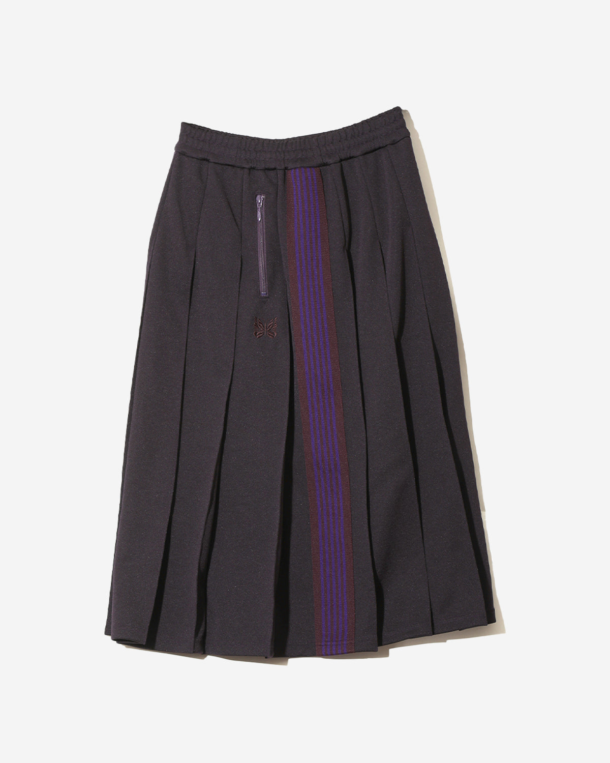 Pleated Track Skirt - Poly Smooth - Purple