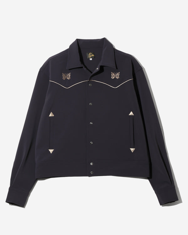 Piping Cowboy Jacket - Poly Double Cloth - Purple
