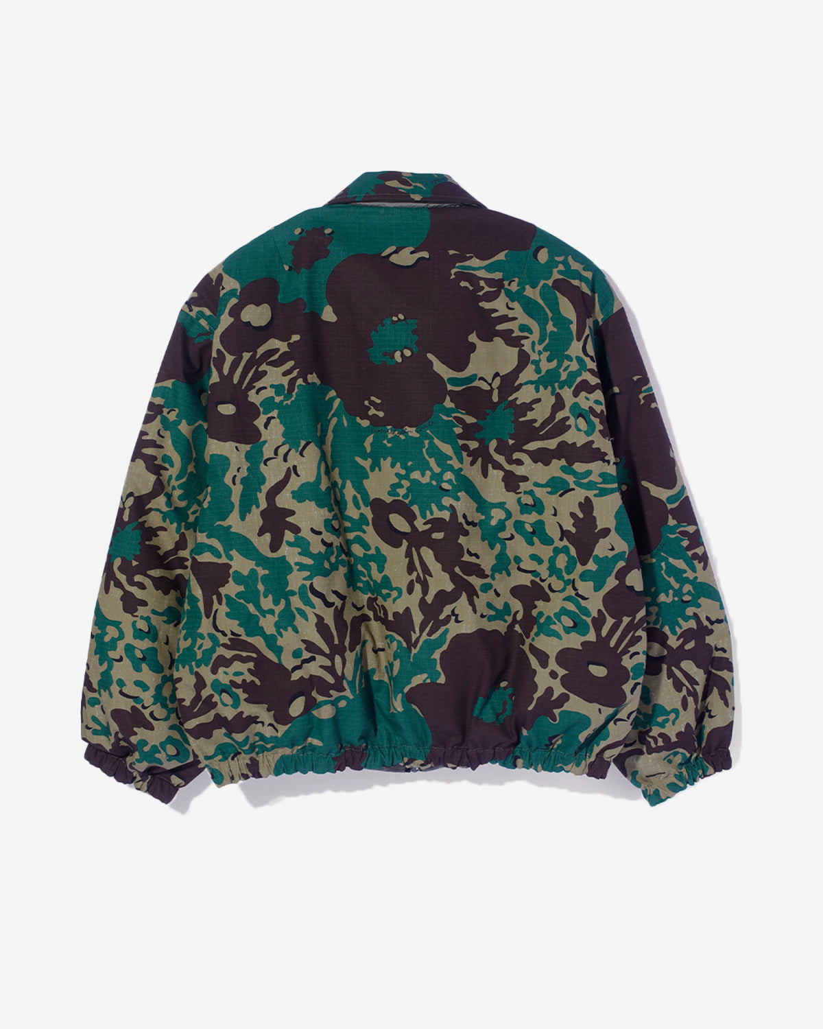 Camo Flower Reversible Down Puffer Jacket - Olive