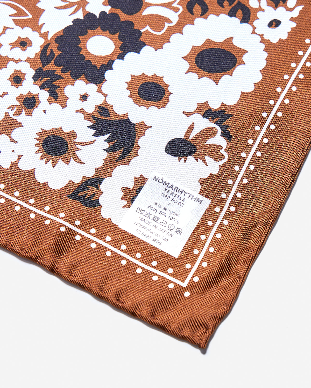 DYG Silk Scarf - Brown