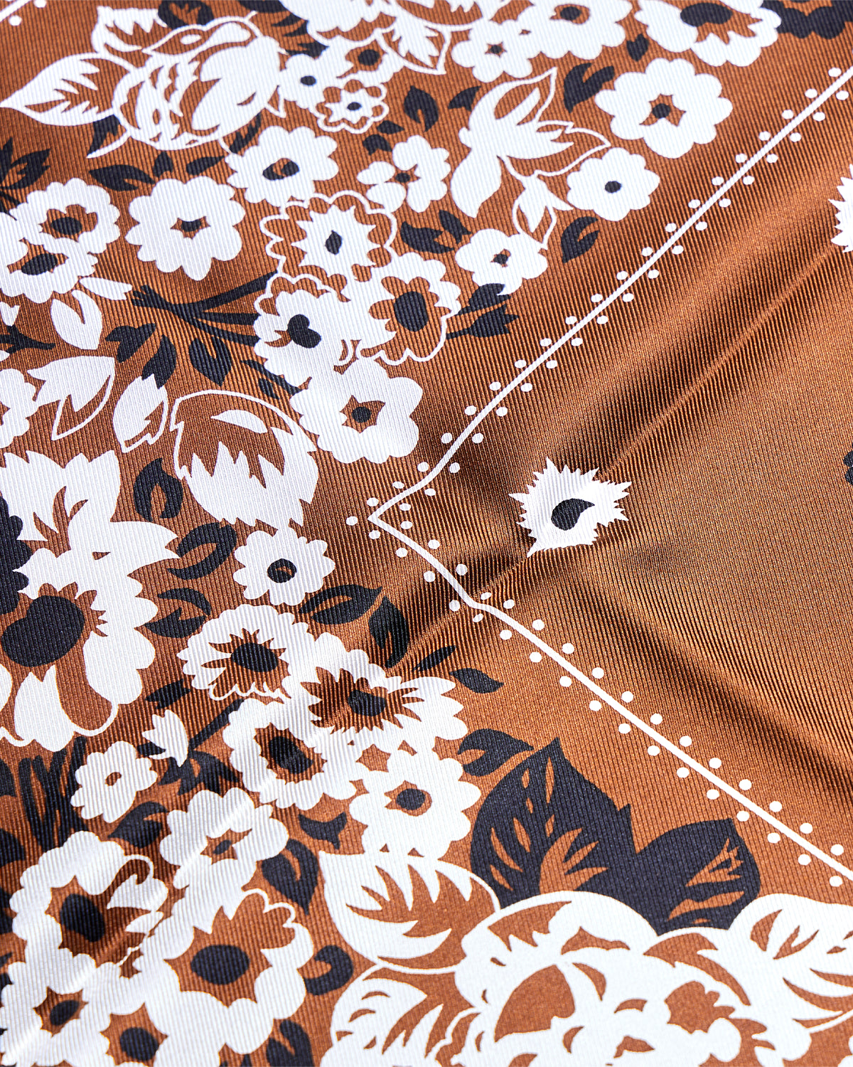 DYG Silk Scarf - Brown