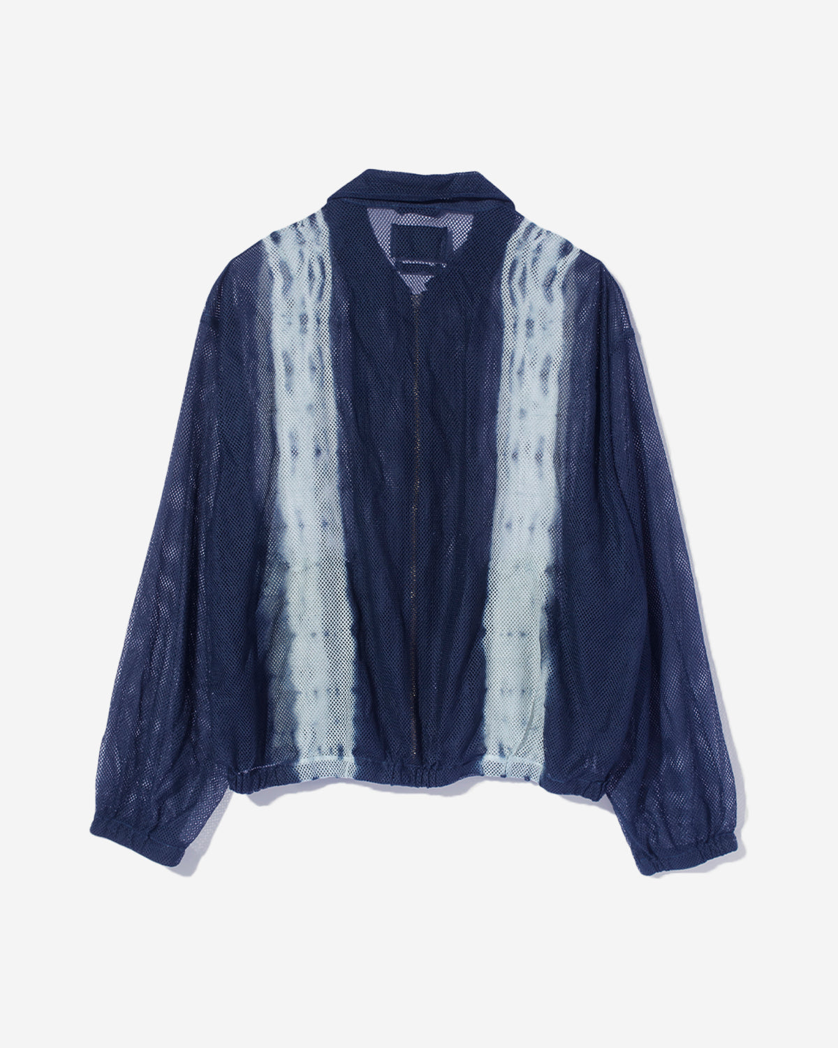 Hand Dye Shibori Mesh Blouson - Navy Stripe