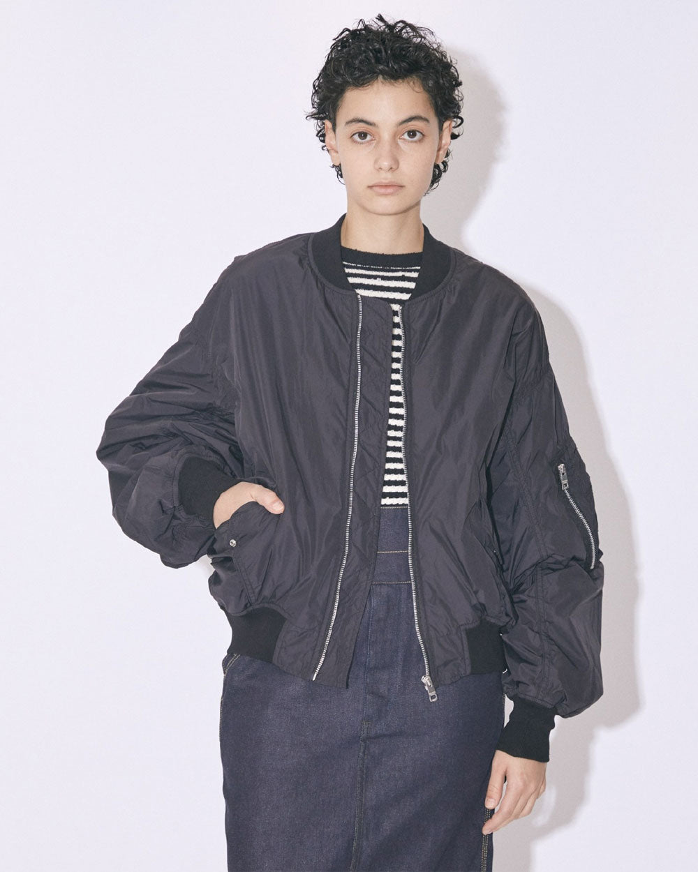 Nylon Twill MA-1 Blouson - Black