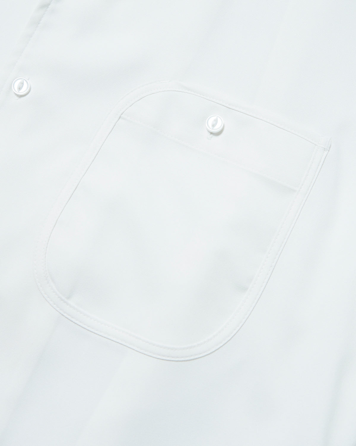 Comet Shirt - Fake Linen Shark Collar Shirt - White