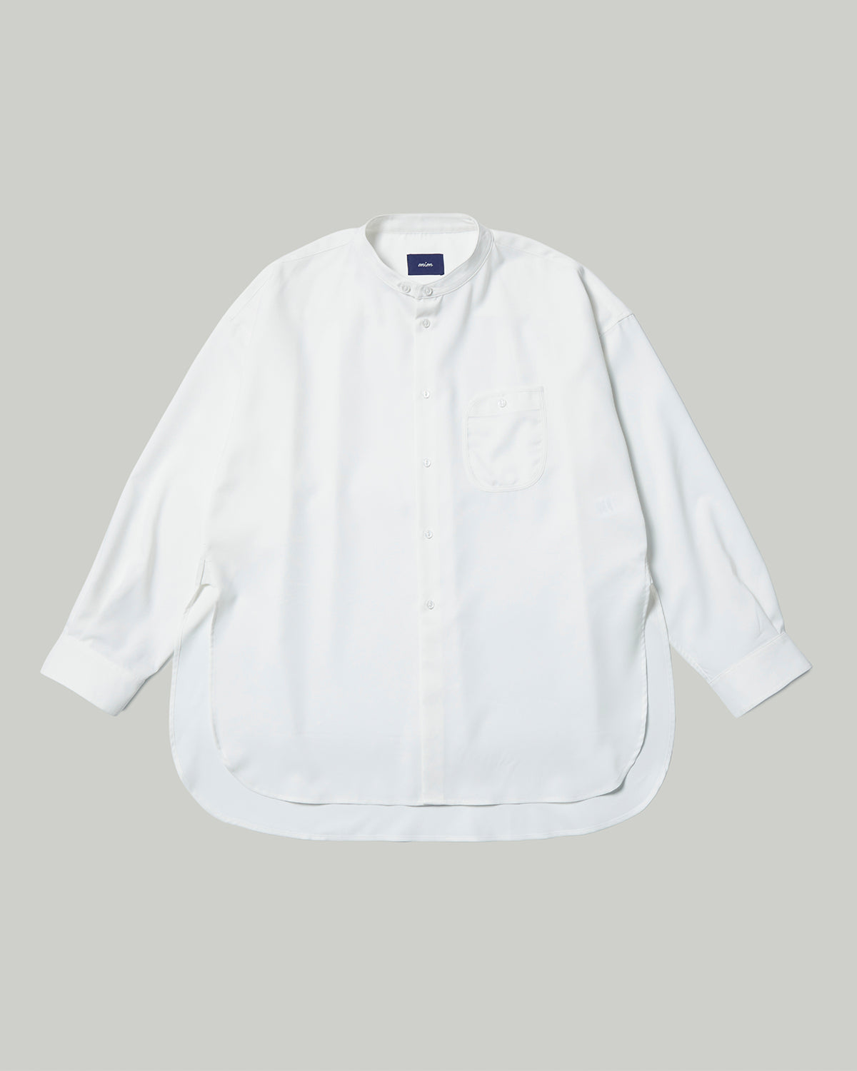 Henry Shirt - Oversized Band Collar Shirt - White