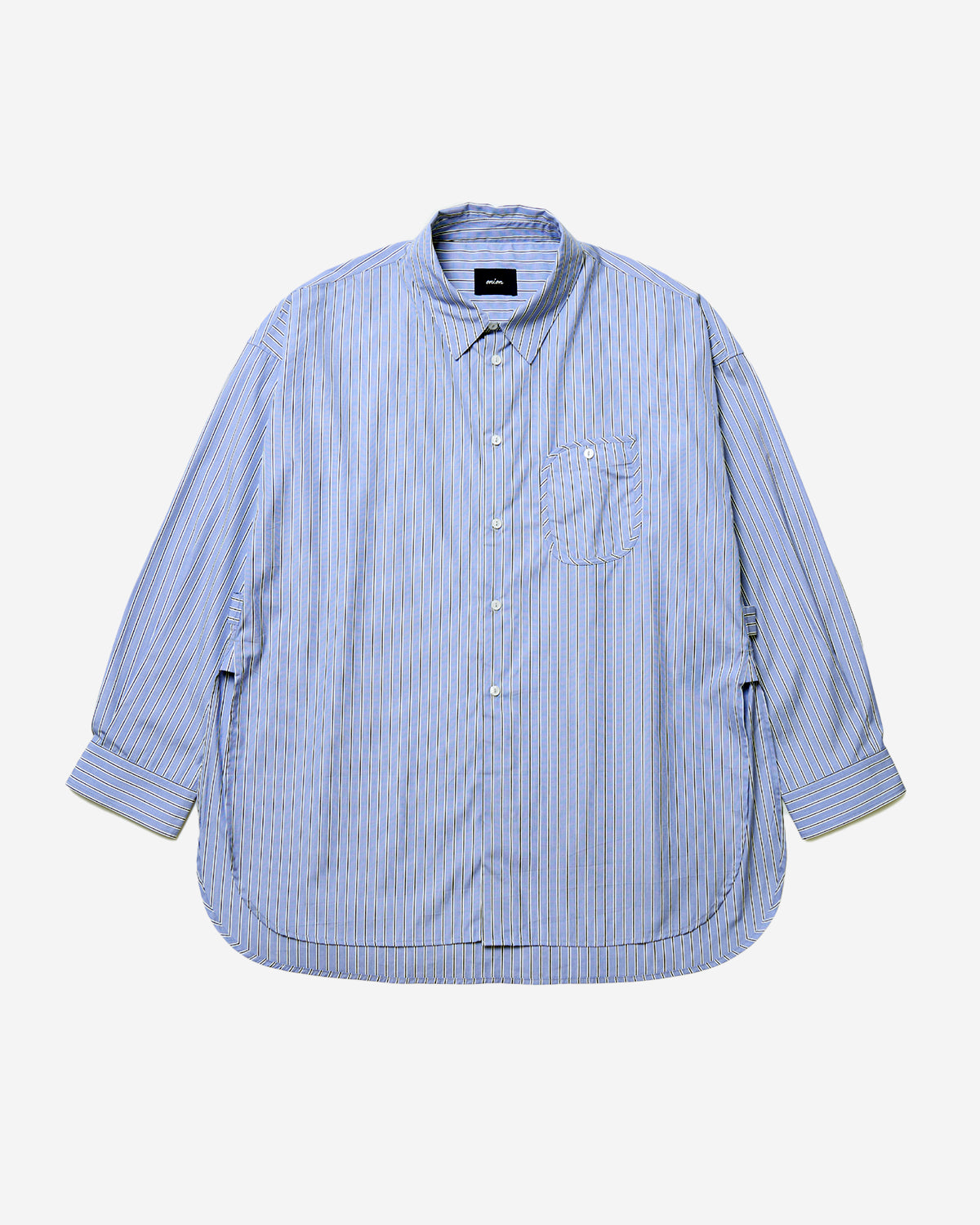 Kevin - Oversized Collared Shirt - Blue Stripe