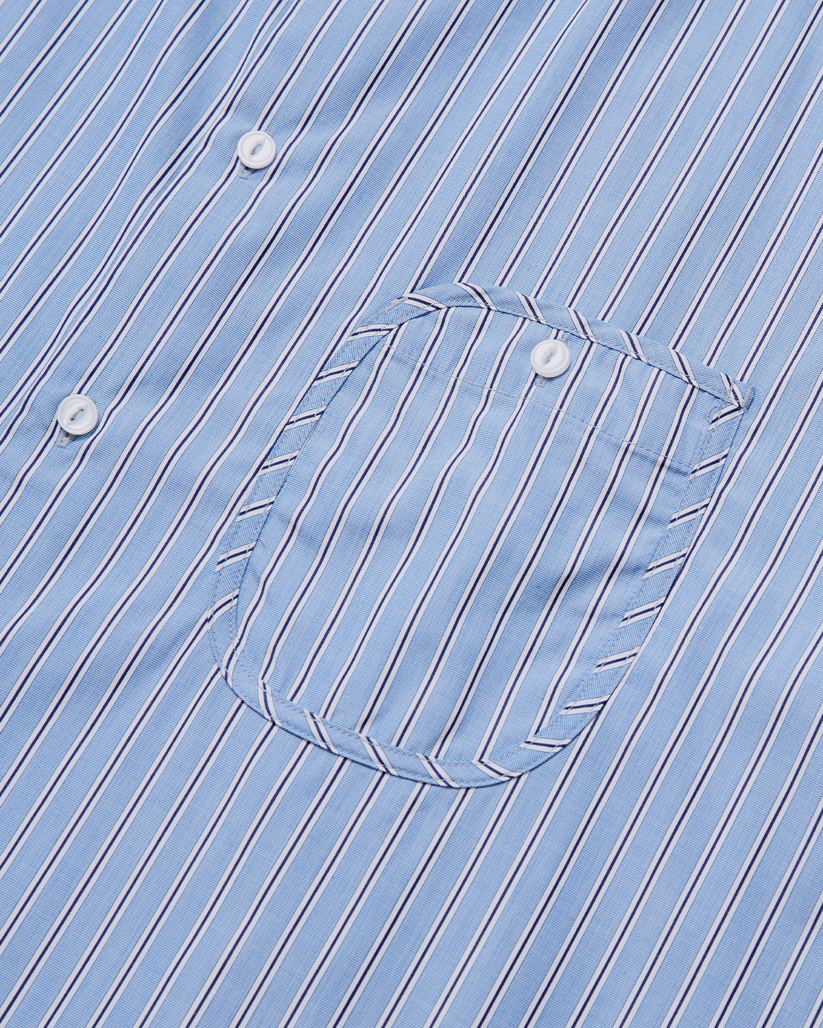 Kevin - Oversized Collared Shirt - Blue Stripe