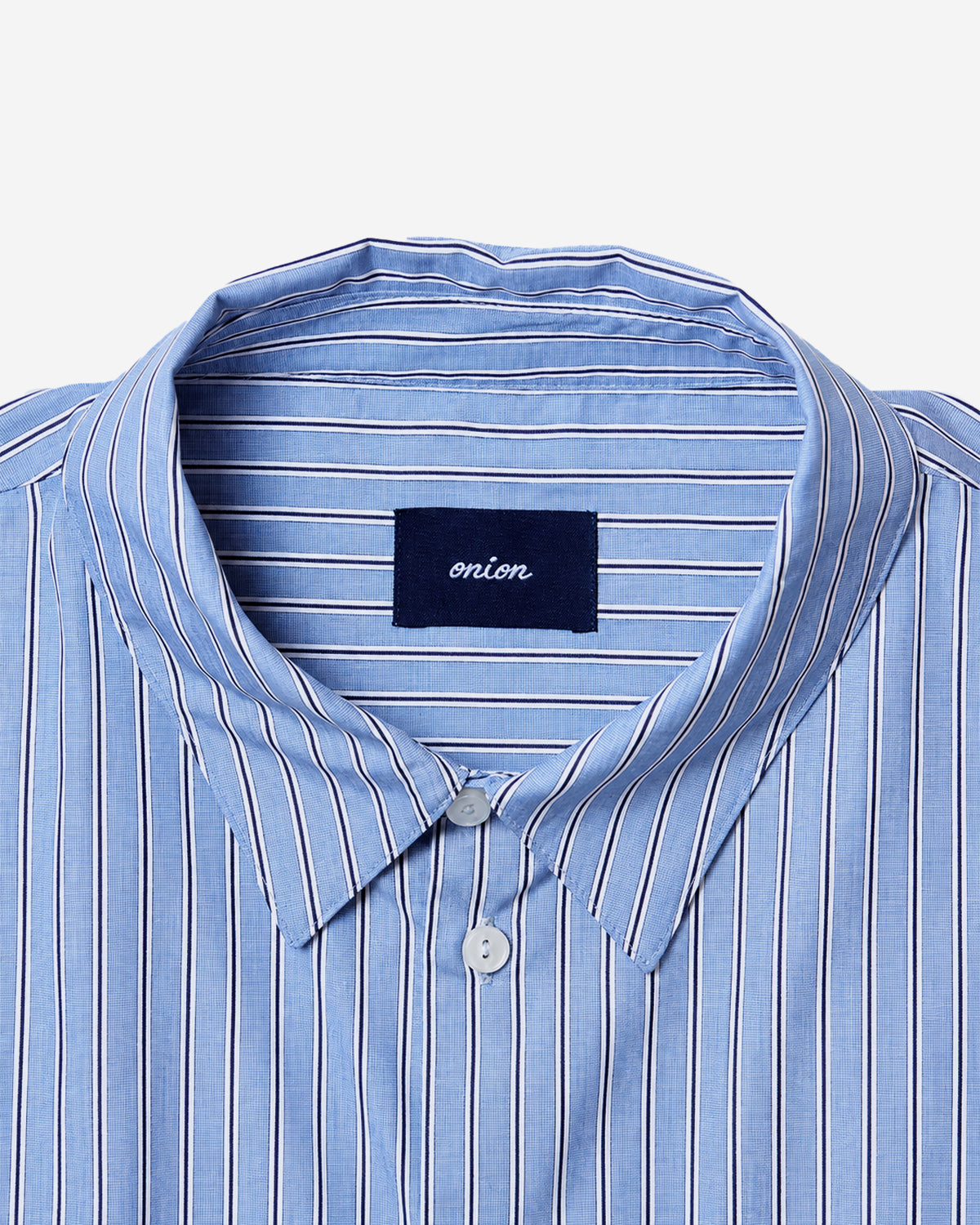 Kevin - Oversized Collared Shirt - Blue Stripe