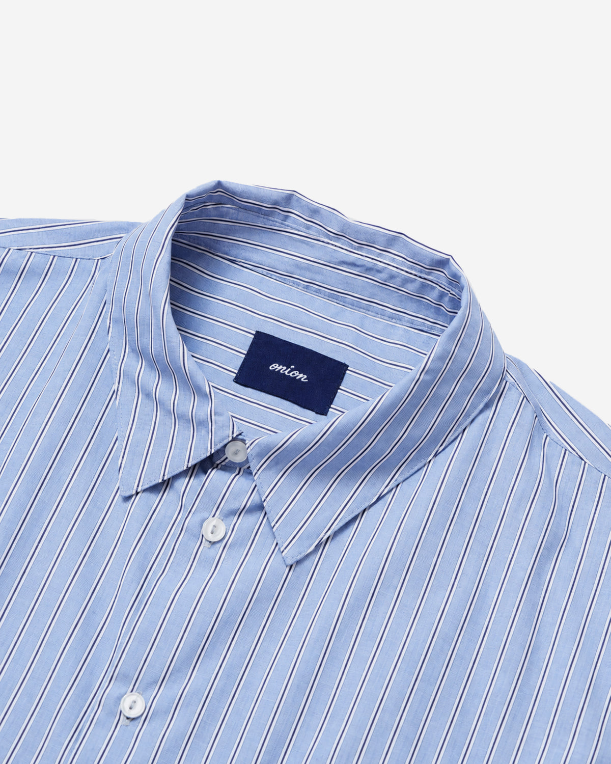 Kevin - Oversized Collared Shirt - Blue Stripe