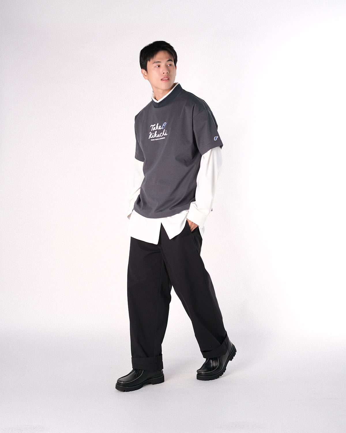 Exclusive Color - Oversized Logo Tee - Dark Grey