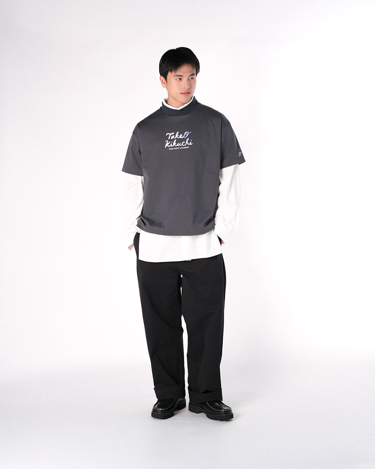 Exclusive Color - Oversized Logo Tee - Dark Grey