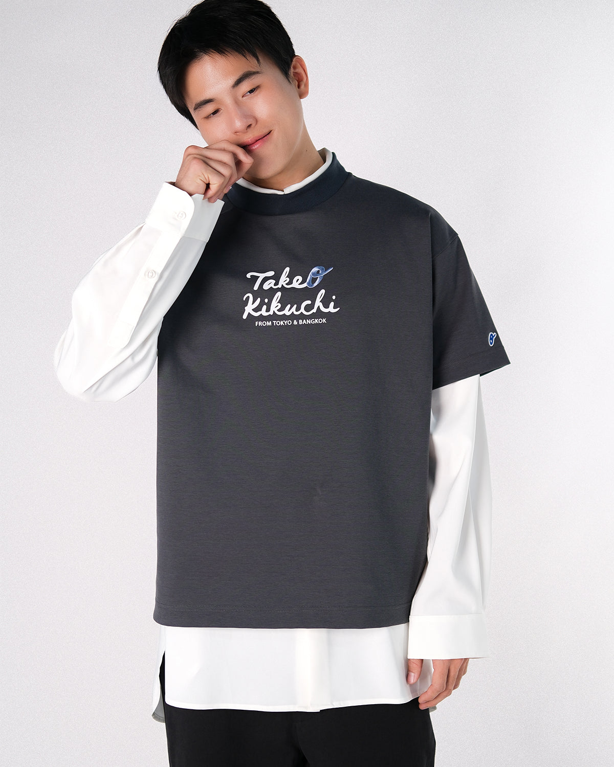 Exclusive Color - Oversized Logo Tee - Dark Grey