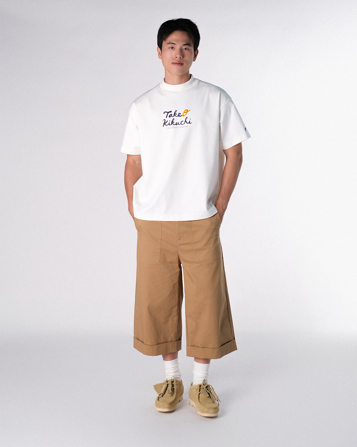 ONION X TAKEO KIKUCHI Oversized Logo Tee - White