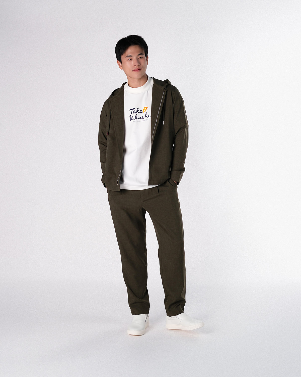 ONION X TAKEO KIKUCHI Oversized Logo Tee - White