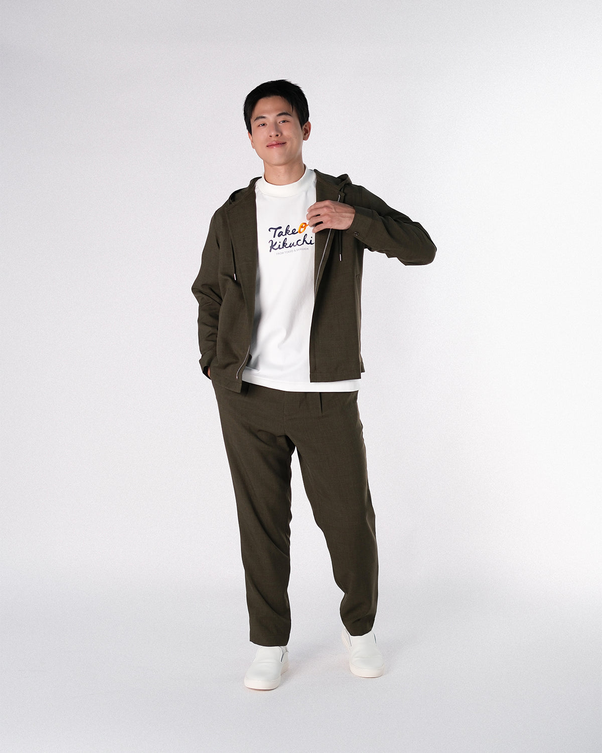 ONION X TAKEO KIKUCHI Oversized Logo Tee - White