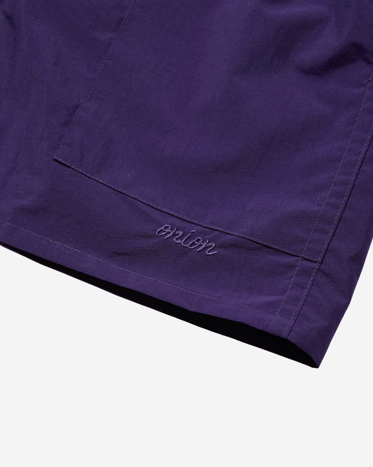 Nylon Belted Fatigue Shorts - Eggplant