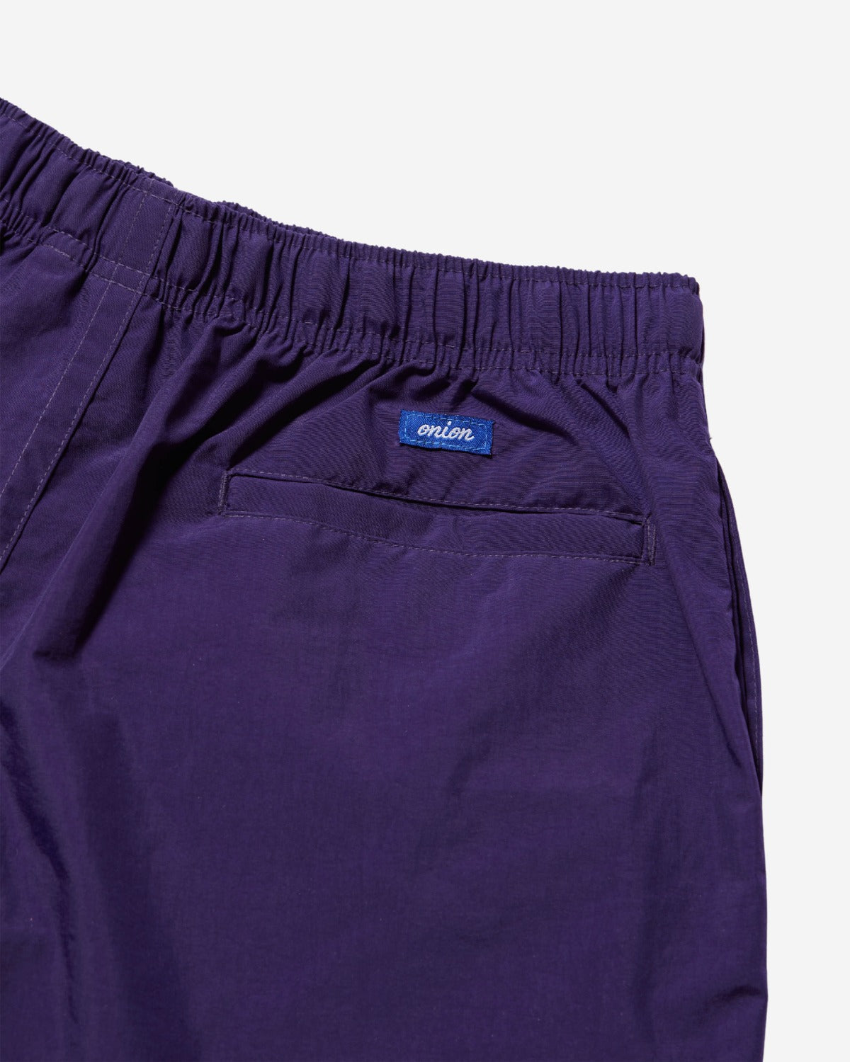 Nylon Belted Fatigue Shorts - Eggplant