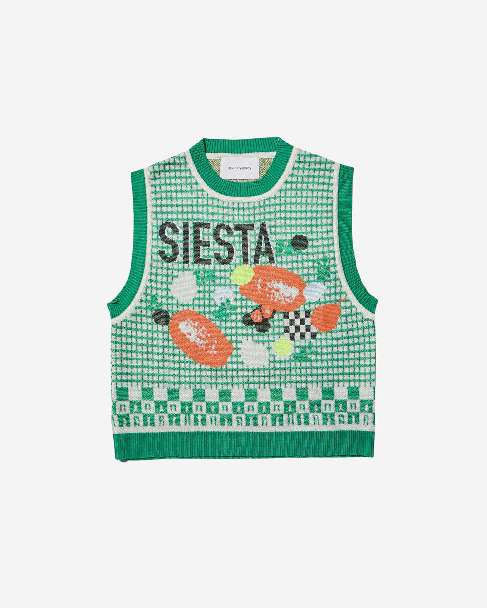 Siesta Knit Vest - Green Siesta Fruit