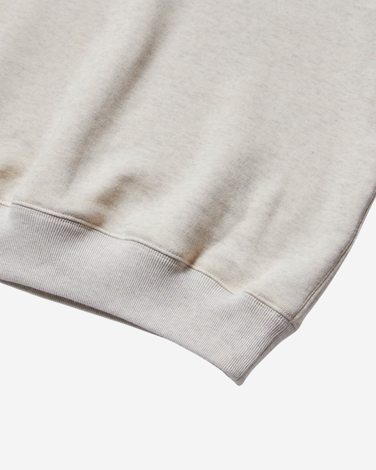 Short Sleeve Sweatshirt - Rat Embroidery - Oatmeal