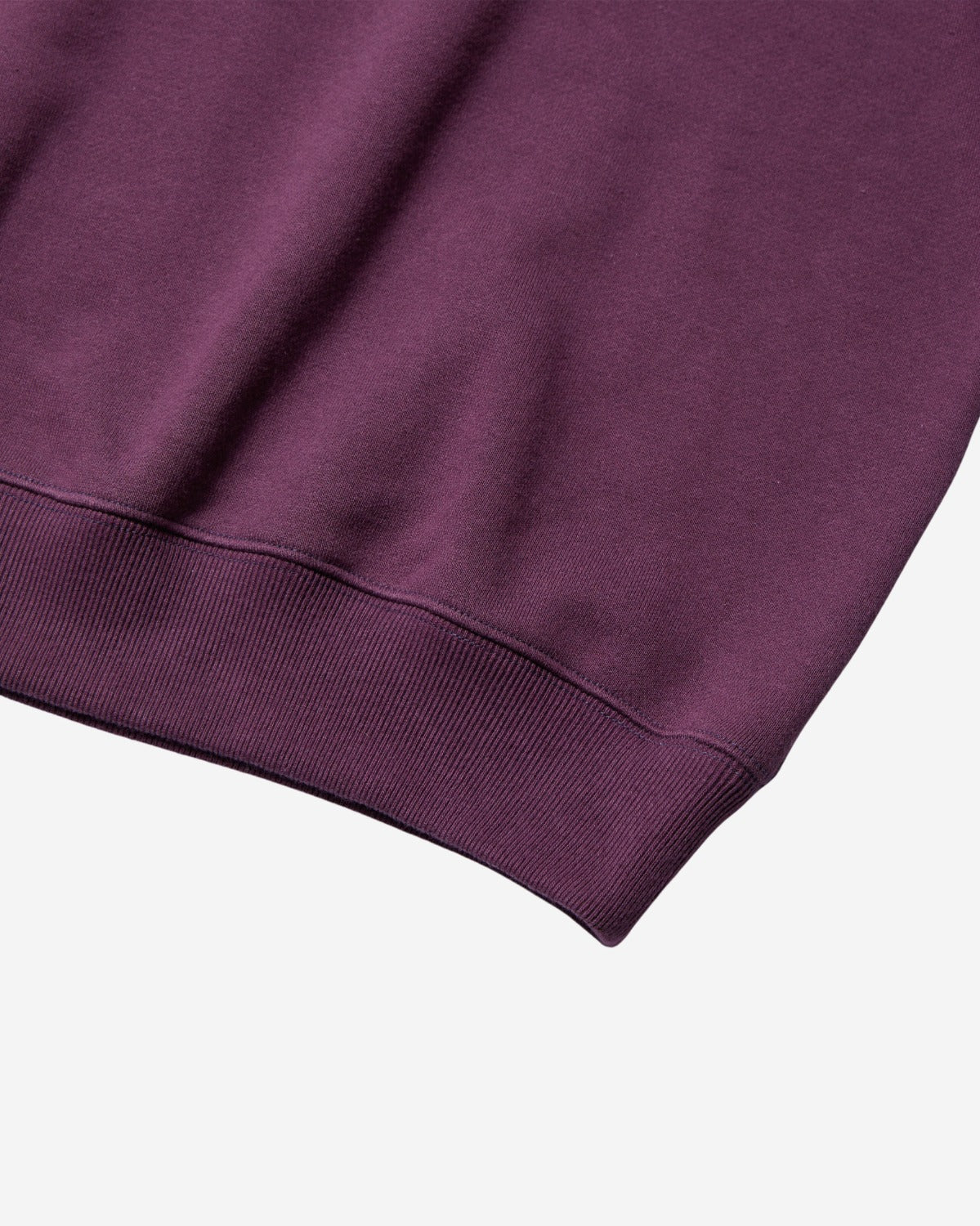 Short Sleeve Sweatshirt - Rat Embroidery - Eggplant