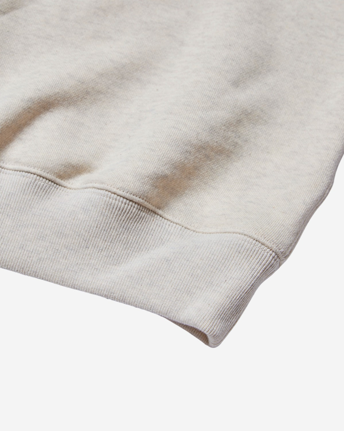 Short Sleeve Sweatshirt - Logo Chain Stitch - Oatmeal