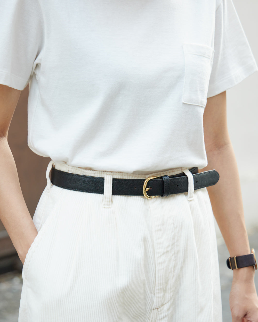 Slim Belt Full Grain - Black