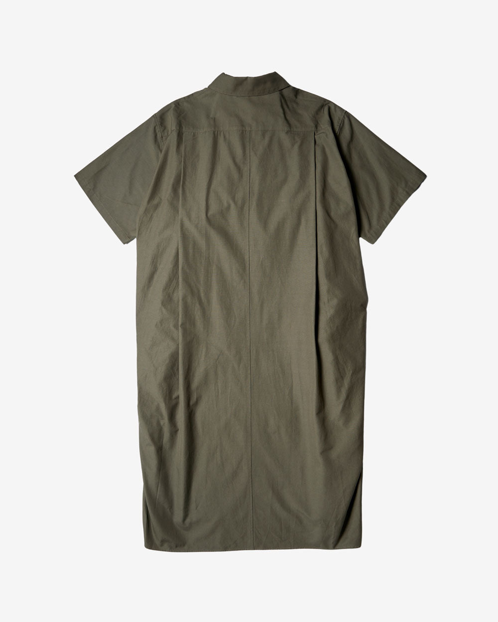 Uniform Poplin Cut Out Front Shirtdress - Dark Olive