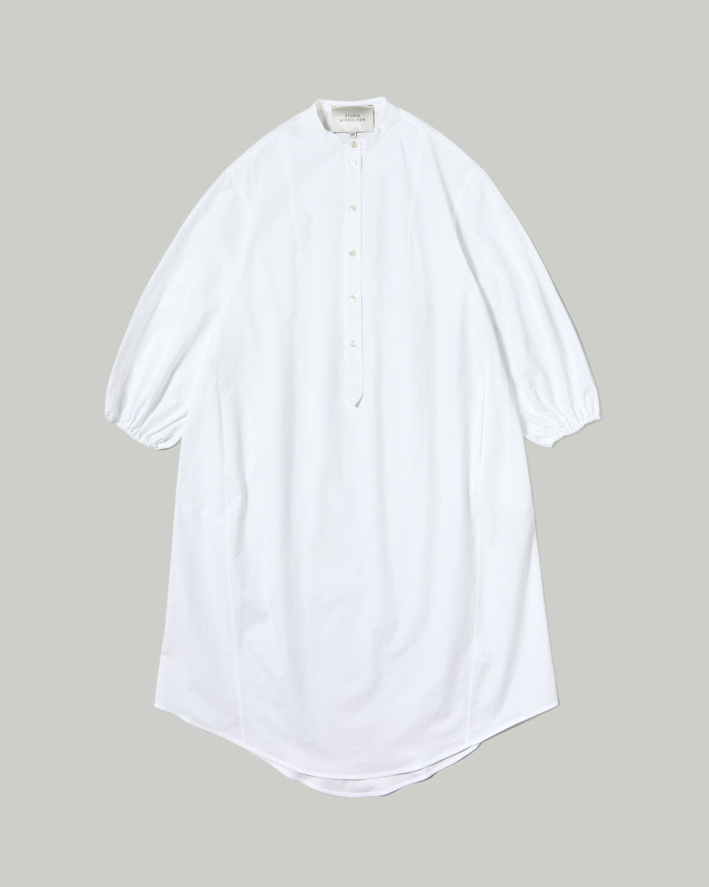 Villeroy Gather Sleeve Shirt Dress - Optic White