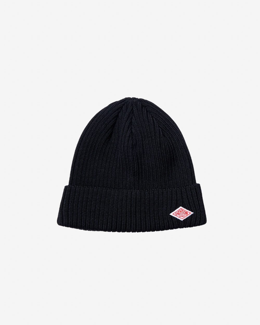 Wool Rib Knit Cap - Black