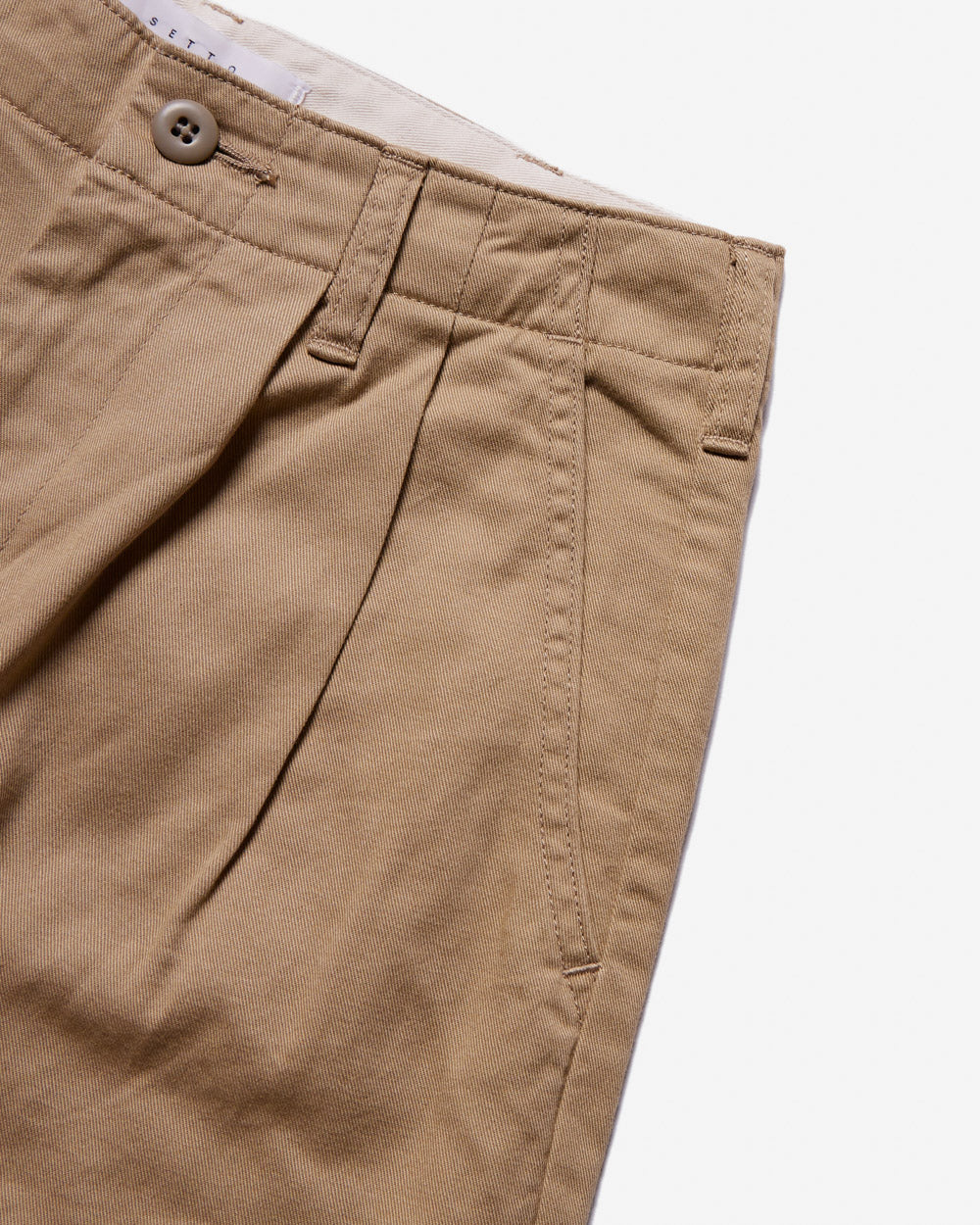 Wide Tuck Pants - Beige