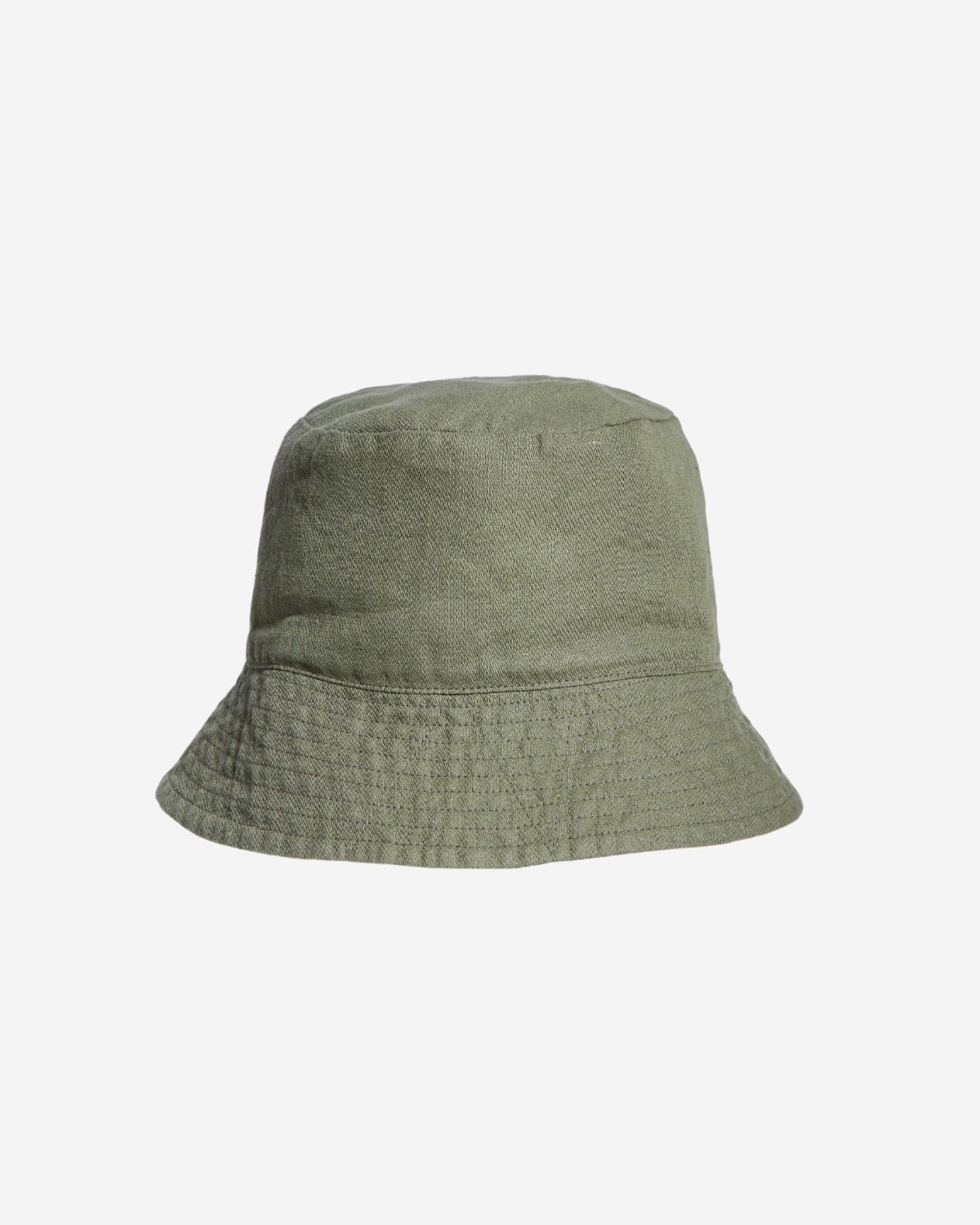 Bucket Hat - Olive Cotton Hemp Satin