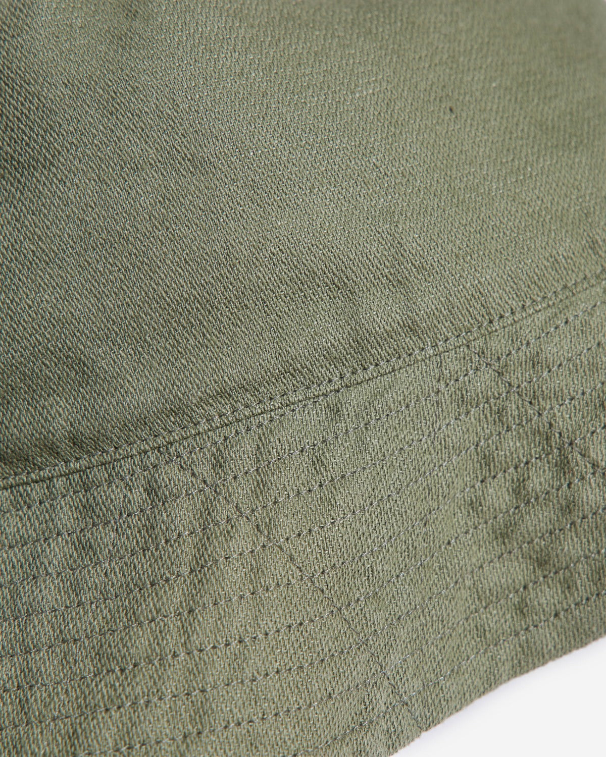 Bucket Hat - Olive Cotton Hemp Satin