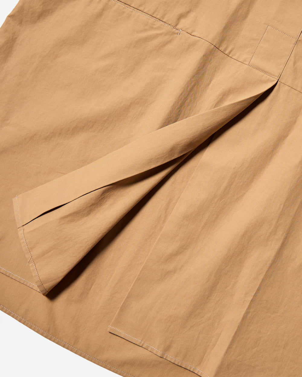 Lang - Powder Cotton Split Front Shirt - Almond