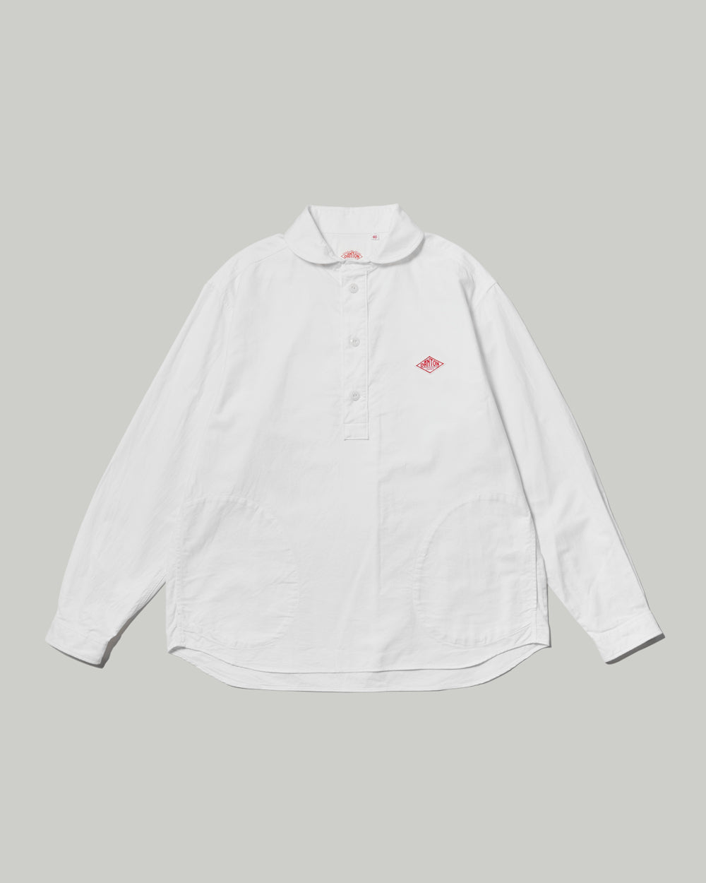 Round Collar P.O Wide Shirt L/S - White