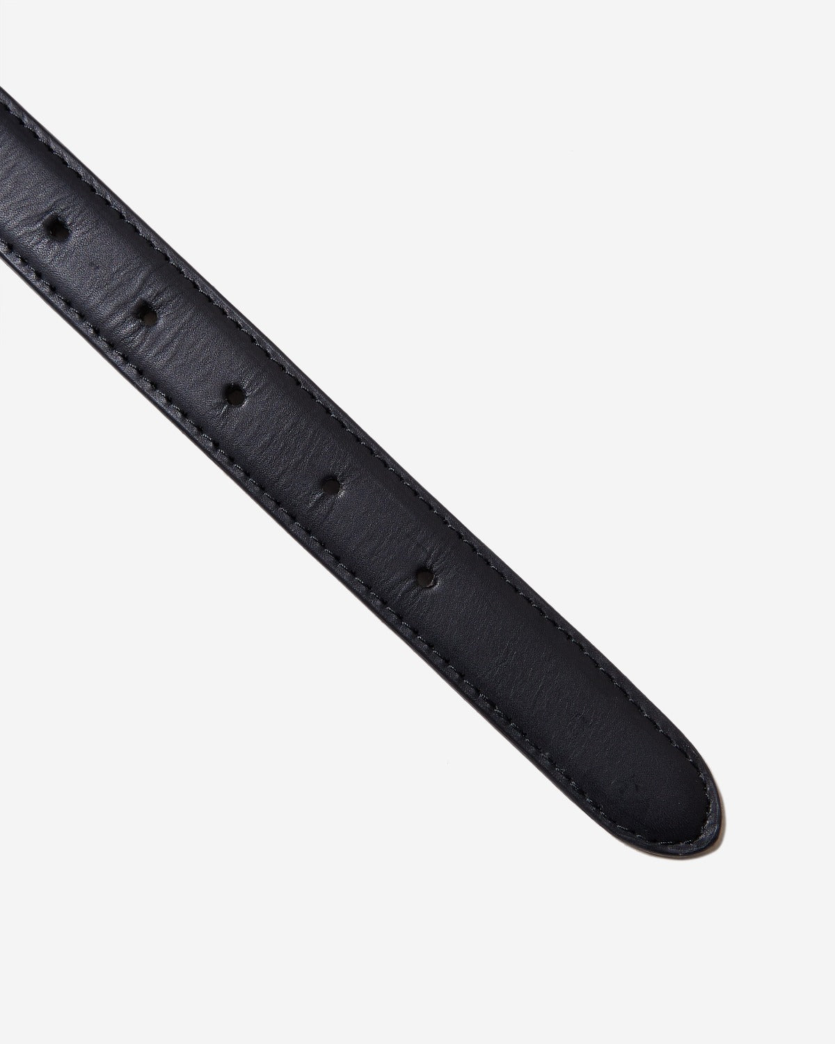 Slim Leather Belt - Black