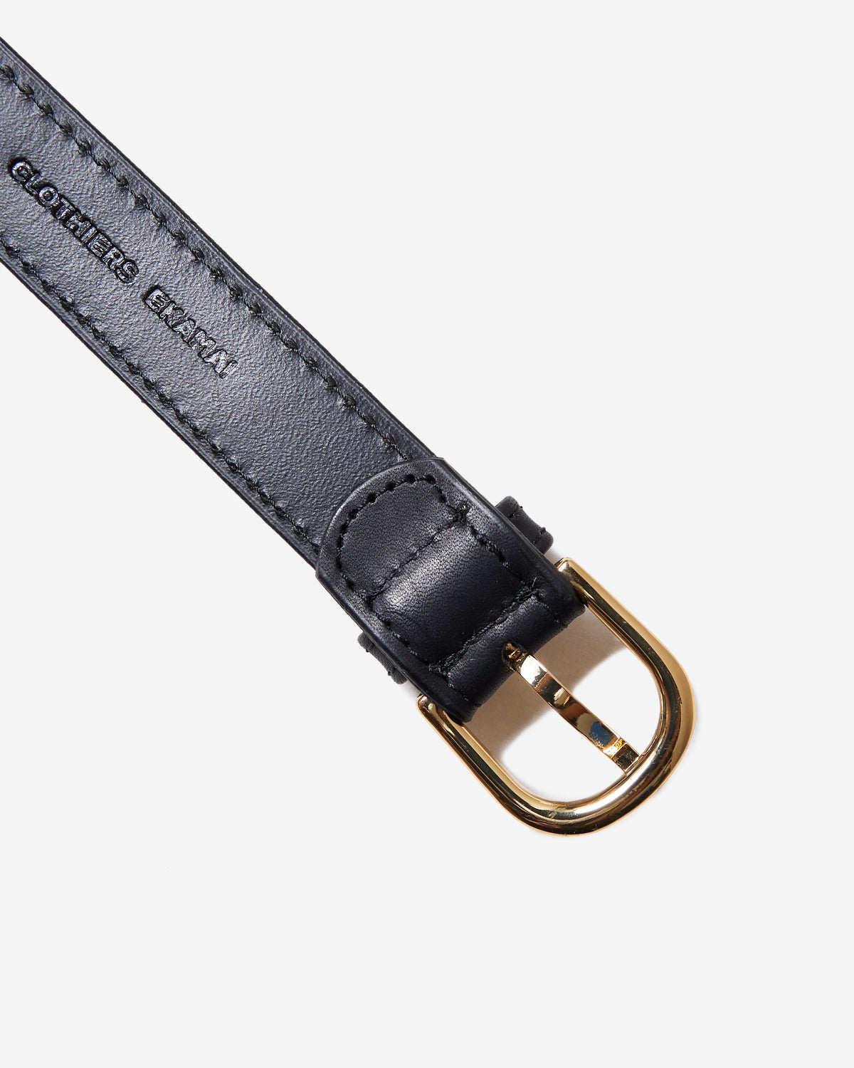 Slim Leather Belt - Black