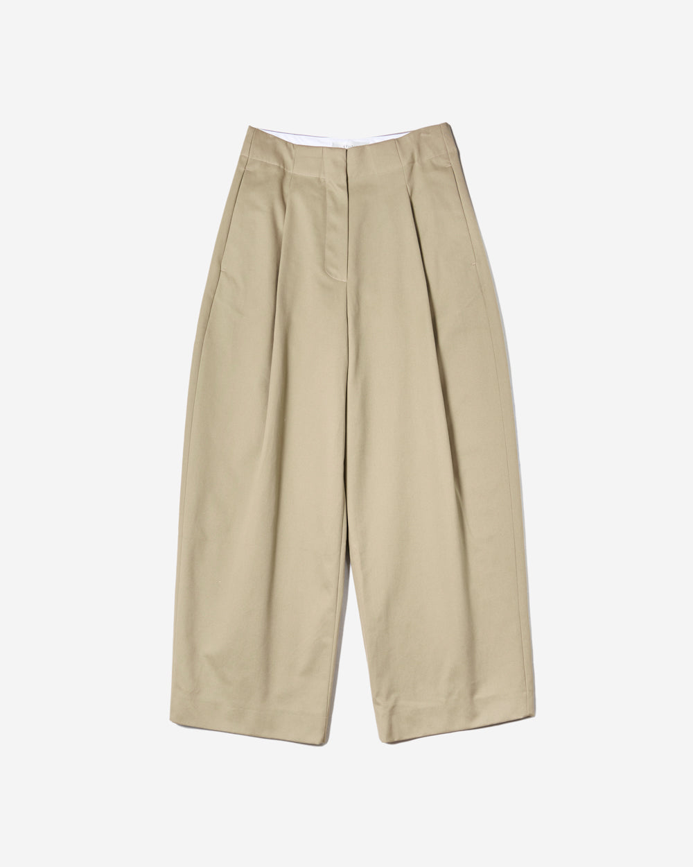 Dordoni - Pants - Deep Pleat Volume Ankle Crop - Tan