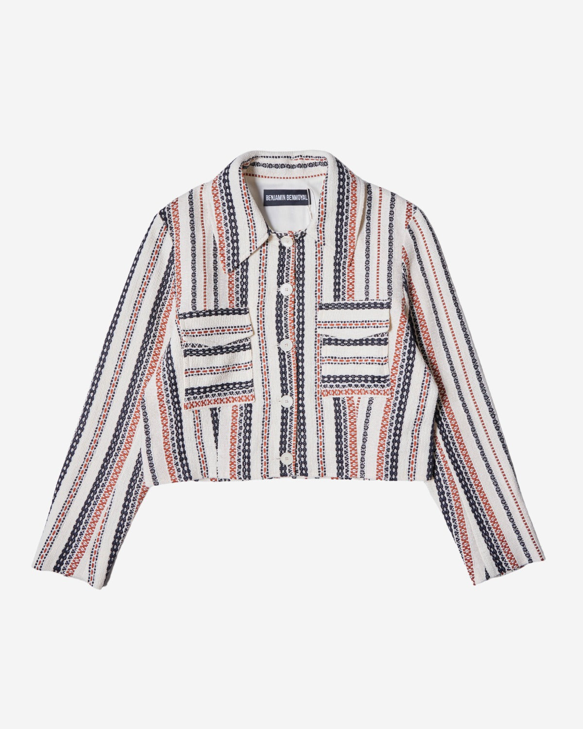 Cropped Jacket - Ethnic Stripes