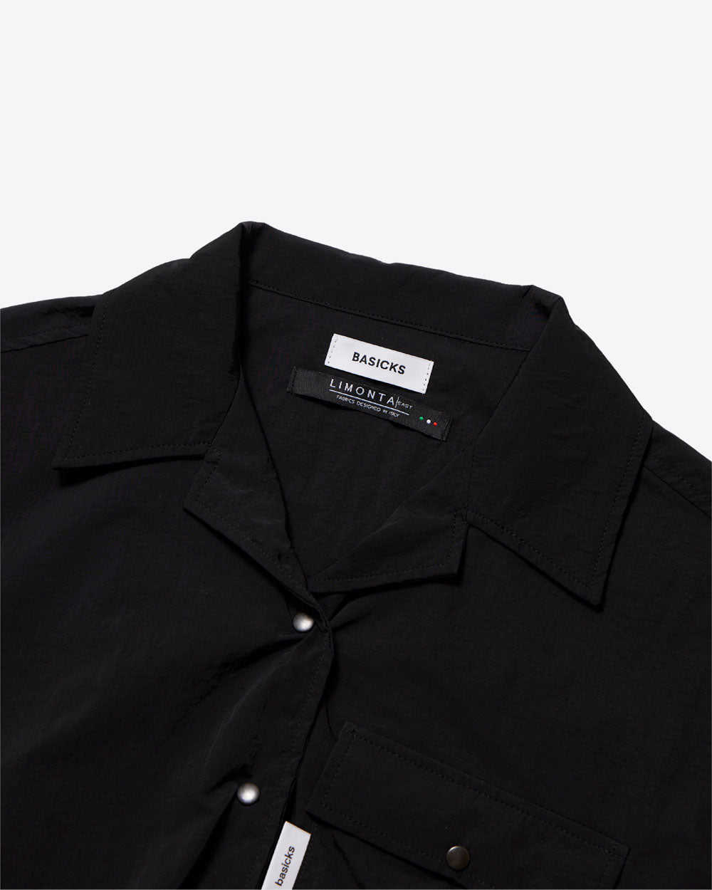 Cropped Limonta Nylon Shirt - Black