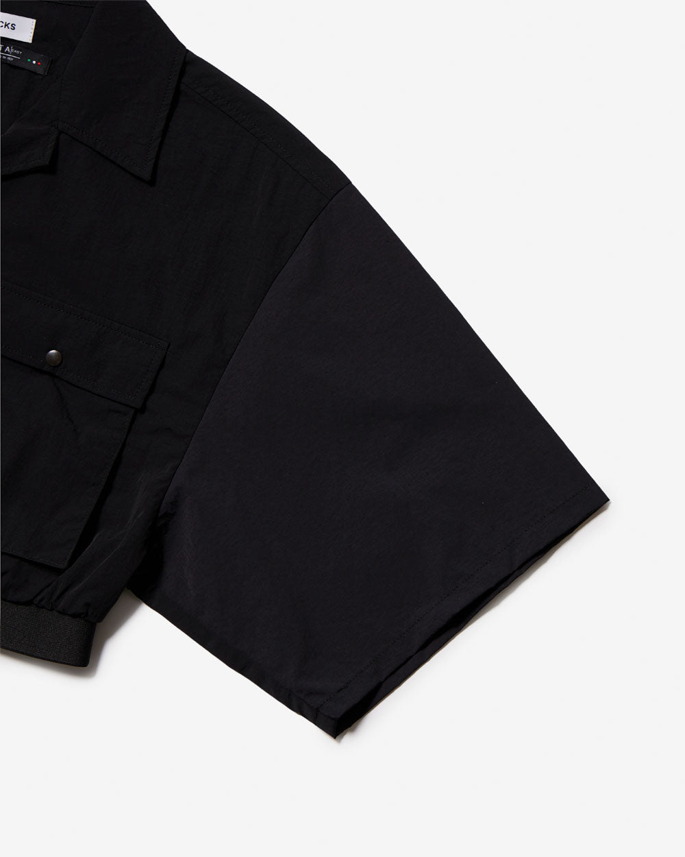 Cropped Limonta Nylon Shirt - Black