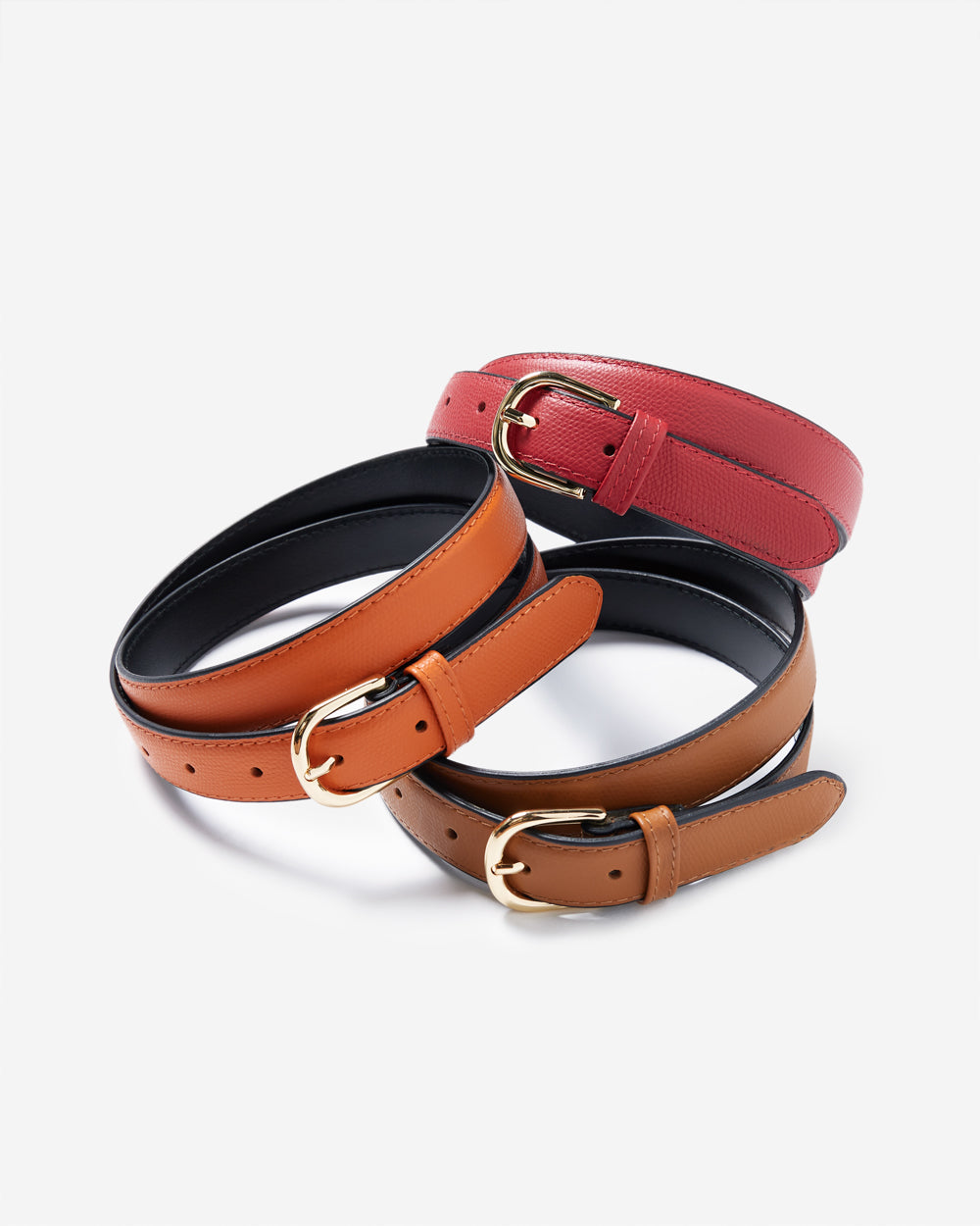 Slim Belt Full Grain - Orange